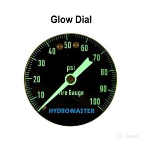 img 3 attached to 🔧 HYDRO MASTER Heavy Duty Tire Pressure Gauge - Large 2" Glow Dial, Solid Brass Hardware - for Motorcycle, Car, Truck (0-100 psi)