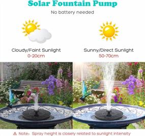 img 2 attached to Mademax Solar Bird Bath Fountain Pump - 4 Nozzle Free Standing Floating Solar Water Fountain For Garden, Pond, Pool & Outdoor