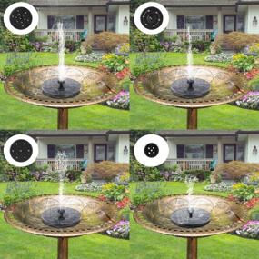 img 1 attached to Mademax Solar Bird Bath Fountain Pump - 4 Nozzle Free Standing Floating Solar Water Fountain For Garden, Pond, Pool & Outdoor