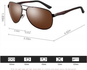 img 3 attached to 2020VentiVenti Men'S Aviator Sunglasses | Brown Lens, Aluminum Metal Frame