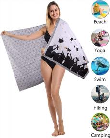 img 3 attached to 2022 High School Senior College Masters Degree Phd Funny Graduation Gift Her Him Microfiber Pool Beach Towel Blanket-Quick Fast Dry Sand Free Travel Swim Towels Personalized For Friends Men Women