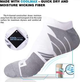 img 3 attached to Keep Your Feet Comfortable During Runs With No Show Anti-Blister Coolmax Socks