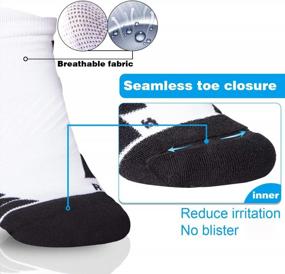img 2 attached to Держите ноги в комфорте во время пробежек с помощью носков Coolmax No Show Anti-Blister