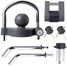 img 4 attached to METOWARE Keyed Alike Trailer Receiver Lock & Coupler Lock Kit - Dual Bent Pin Hitch Lock, Coupler Lock, and Universal Tow Ball Lock - Fits 1-7/8', 2', 2-5/16' Coupler Sizes