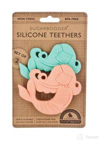 img 3 attached to 🧜 SugarBooger Mermaid Silicone Teether Set - Pack of 2