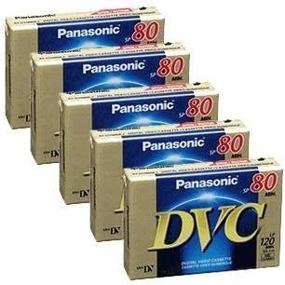img 1 attached to 💿 High-Quality Panasonic AY-DVM80EJ MiniDV 80min/120min (LP) Data Tape Cartridge - 5 Pack