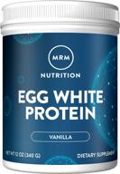 mrm nutrition vanilla egg white protein powder - 23g fat-free, digestive enzymes and clinically tested for high biological value - 10 servings logo