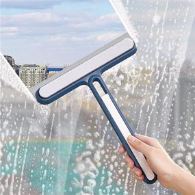 img 4 attached to 🚿 Versatile Shower Squeegee for Household Cleaning - Mirror Wiper, Glass Window Cleaner Squeegee - Ideal for Tiles, Shower Doors, Bathrooms, Mirrors, Car Windows & Glass Doors