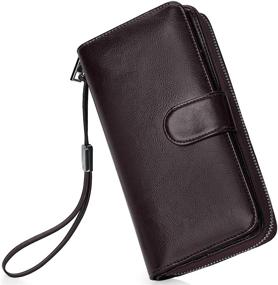 img 4 attached to 👜 Detachable Wristlet Women's Handbags & Wallets - Genuine Leather Wallets