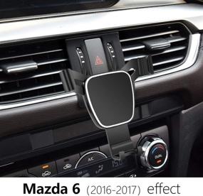 img 3 attached to 📱 Premium LUNQIN Car Phone Holder for 2016-2017 Mazda 6 – Reliable Navigation Bracket and Interior Decoration Mobile Cell Phone Mount