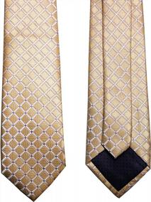 img 1 attached to Men'S Light Blue And White Checkered Silk Tie: Classic Jacquard Woven Necktie By Secdtie