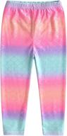 dxton rainbow stripe leggings f5508 7t girls' clothing ~ leggings logo