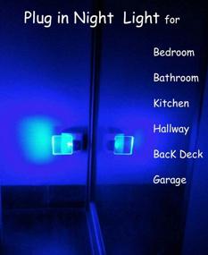 img 1 attached to Plug In LED Night Light (2 Pack) With Dusk To Dawn Sensor, 0.5W, Blue