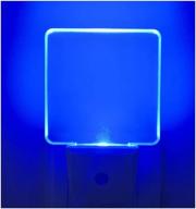 plug in led night light (2 pack) with dusk to dawn sensor, 0.5w, blue logo