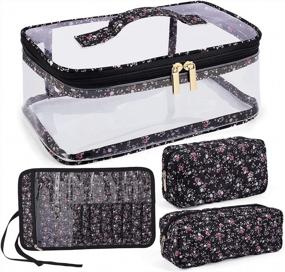 img 4 attached to MAGEFY 4Pc Waterproof Makeup Bags Set: Travel Organizer For Women & Men Accessories, Toiletries