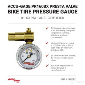 img 1 attached to Accu Gage Bicycle Gauge Presta Valve