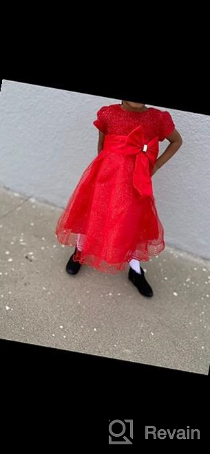 img 1 attached to Elegant Tulle Lace Bow Toddler Girls Christmas Party Dress - Bridesmaid, Wedding, 2-8 Years review by Janelle Nelson