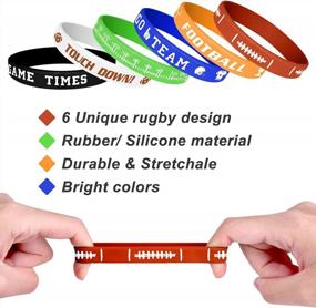 img 1 attached to Score Big With MIAHART'S 16-Piece Football Theme Bracelet Set - Perfect For Sports Themed Birthday Parties!