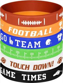 img 4 attached to Score Big With MIAHART'S 16-Piece Football Theme Bracelet Set - Perfect For Sports Themed Birthday Parties!