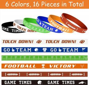 img 3 attached to Score Big With MIAHART'S 16-Piece Football Theme Bracelet Set - Perfect For Sports Themed Birthday Parties!