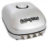 hydrofarm aapa15l active aqua 4 outlet air pump - 6w, 15 l/min flow rate, silver logo