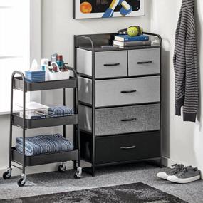 img 1 attached to MDesign Metal 3-Tier Rolling Household Storage Cart To Use In Bathrooms, Kitchen, Craft Rooms, Laundry Rooms, And Kid'S Rooms - Portable, Includes 4 Caster Wheels - Matte Black