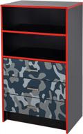 комод eclife с 3 ящиками и открытыми полками, комод с деревянным полом для домашнего офиса, картотечный шкаф в игровом стиле и подставка для киберспорта логотип