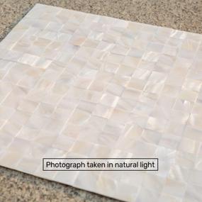 img 1 attached to Soulscrafts 10-Pack Peel And Stick Shell Backsplash Mother Of Pearl Wall Stickers Mosaic Tile For Kitchen And Bathroom Decor Tile