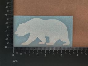 img 1 attached to 🐻 Bear Decal Set of 4: Bear Mountain Silhouette, Momma Bear and Cubs, Walking, Mountain Bear (White, Small ~3.5&#34;) - Enhanced SEO