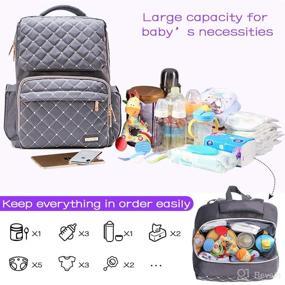 img 3 attached to Backpack Multi Function Waterproof Insulated Girls Grey