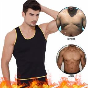 img 3 attached to Gowhods Waist Trainer Sweat Vest For Men - Hot Neoprene Sauna Tank Top With Zipper Gym Workout Suit