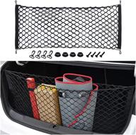 🚗 versatile adjustable car rear mesh cargo organizer & storage net with hooks - perfect for car, suv, and truck! logo