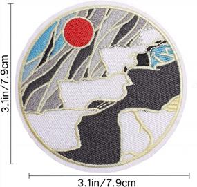 img 3 attached to Explore The Outdoors With J.CARP'S Ice Mountain Patch: 2Pcs Embroidered Appliques For Iron On/Sew On