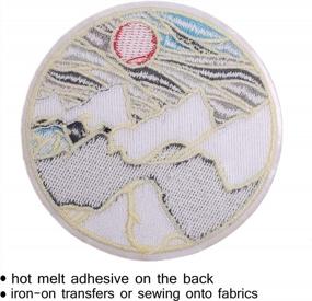 img 2 attached to Explore The Outdoors With J.CARP'S Ice Mountain Patch: 2Pcs Embroidered Appliques For Iron On/Sew On