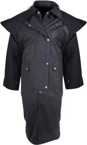 img 4 attached to Оставайтесь сухими и стильными с мужским непромокаемым пальто Duster от Acerugs - из кожзаменителя западно-австралийского дизайна, прочное и теплое