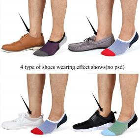 img 3 attached to Anti-Skid Cotton Low Cut Socks With Non-Slip Grips For Men And Women - Basic Casual No Show Ankle Short Socks By Mottee&Zconia