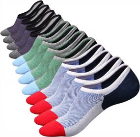 img 4 attached to Anti-Skid Cotton Low Cut Socks With Non-Slip Grips For Men And Women - Basic Casual No Show Ankle Short Socks By Mottee&Zconia