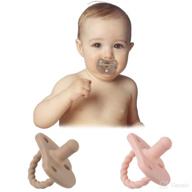 😊 yapromo natural silicone rubber baby pacifier - cute orthodontic shape soother logo