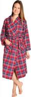 легкий халат из 100% хлопка для женщин: фланелевый халат everdream с воротником-шалью логотип