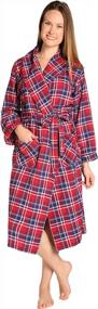 img 4 attached to Lightweight 100% Cotton Bathrobe For Women: EVERDREAM Flannel Robe With Shawl Collar