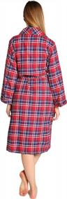 img 3 attached to Lightweight 100% Cotton Bathrobe For Women: EVERDREAM Flannel Robe With Shawl Collar