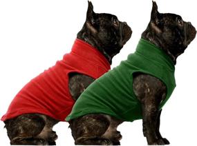 img 3 attached to 🐶 Fitwarm 2-Pack Fleece Dog Clothes: Comfy Pet Shirts for Dogs – Red Green XS