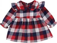 adorable plaid ruffle baby girl dresses for 0-18 months by molyhua logo