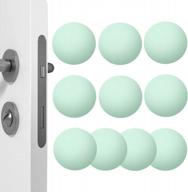 protect your walls and furniture with jegonfri door stoppers and wall protectors - set of 10, 2" adhesive silicone bumpers in green logo