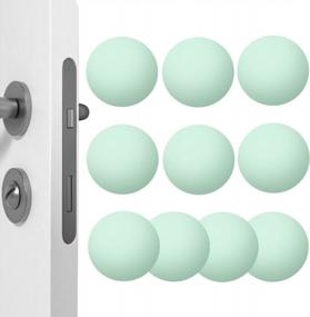img 4 attached to Protect Your Walls And Furniture With JEGONFRI Door Stoppers And Wall Protectors - Set Of 10, 2" Adhesive Silicone Bumpers In Green