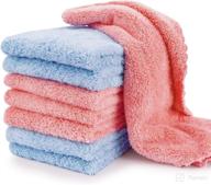 🧽 8 pack of chooby super absorbent coral fleece dish towels – fast drying kitchen rags, nonstick oil dish cloths, reusable tea towels, and ultra soft bar towels logo