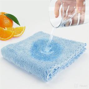 img 1 attached to 🧽 8 Pack of CHOOBY Super Absorbent Coral Fleece Dish Towels – Fast Drying Kitchen Rags, Nonstick Oil Dish Cloths, Reusable Tea Towels, and Ultra Soft Bar Towels