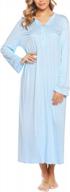 cozy & stylish women's nightgowns: vlazom long sleeve housecoat with pockets - s-xxl logo