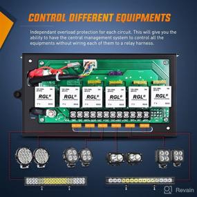 img 2 attached to 🔌 Nilight 6 Gang Rocker Switch 12V Panel Relay Box Circuit Control System with 80A Circuit Breaker & Switch Covers for Jeep Wrangler JK JKU, 2007-2018 | 2-Year Warranty