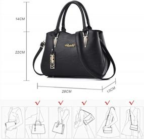 img 1 attached to BestoU Designer PU Leather Handbags For Women - Versatile And Fashionable Bags For Work, Shopping, Dates, Parties And Christmas Gifts In 2019